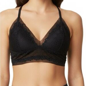 Aerie Black Lace Racerback Bralette